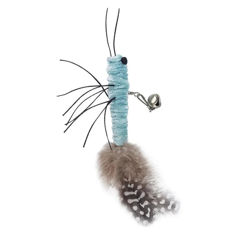 Teasing Cat Toy – Dragonfly Feather Wand with Optional Stick