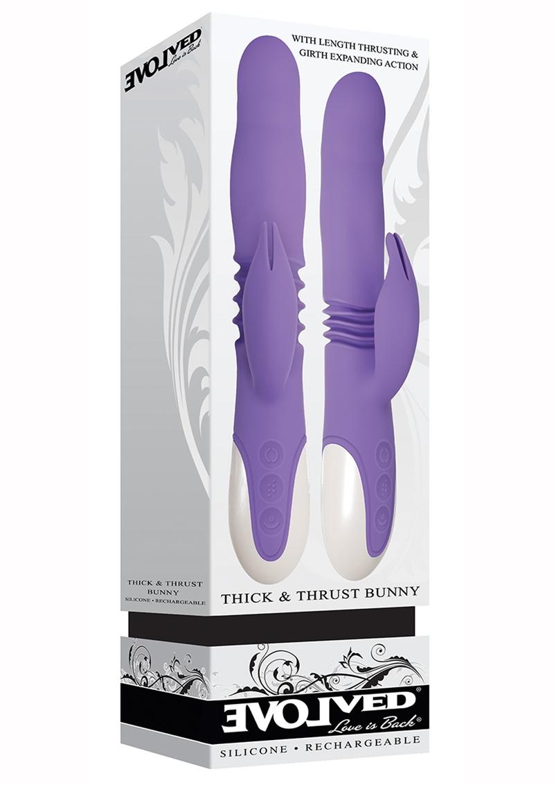 Thick and Thrust Bunny Recharge Silicone Expanding Action
