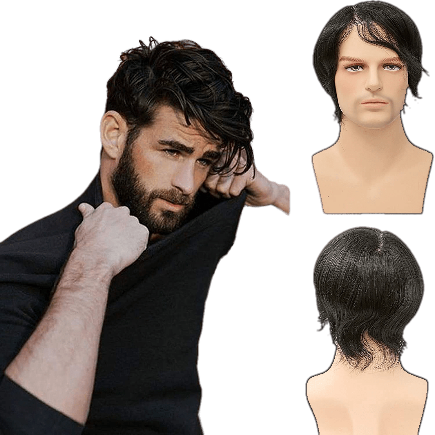 Toupee - 100%Human Hair Full Lace