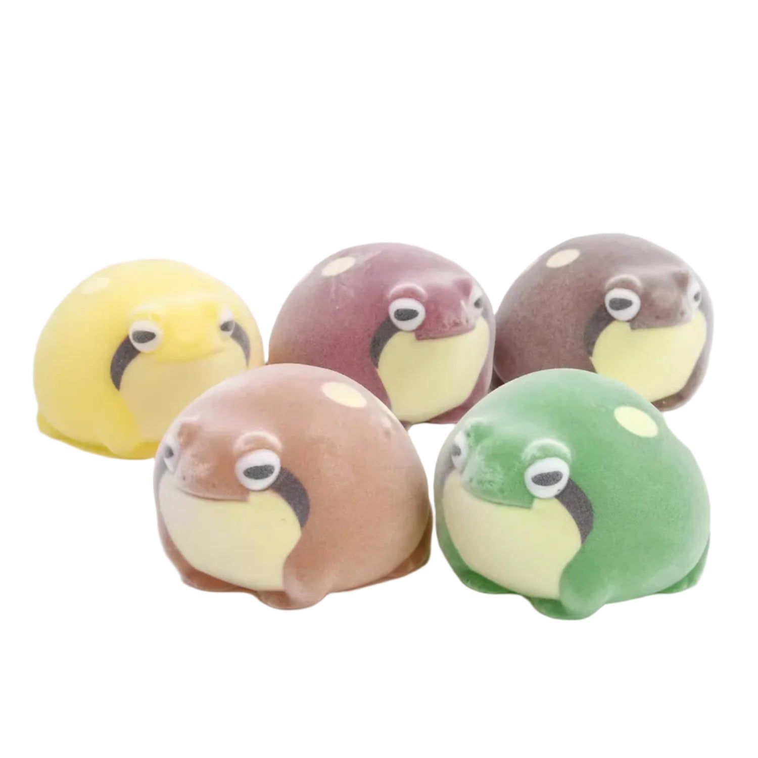 TOY Flocking Frog Gashapon Capsule Toys – Mini Squishy Figurines
