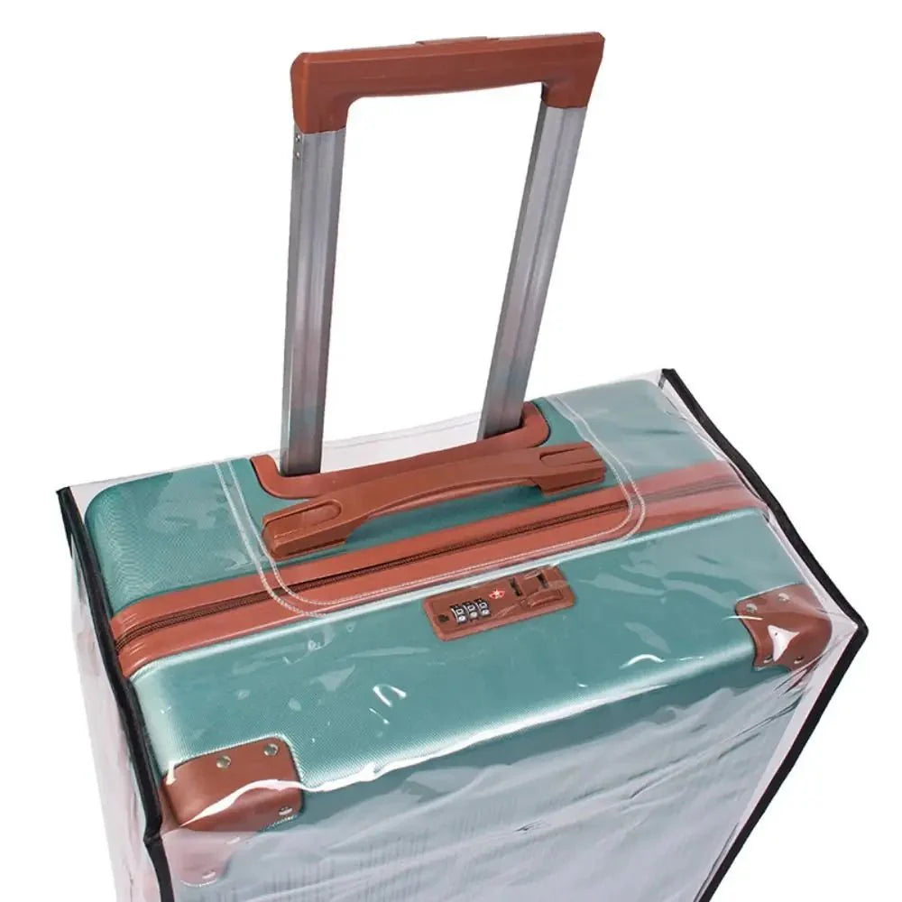 Transparent Waterproof Luggage Cover – Reusable PVC Suitcase Protector