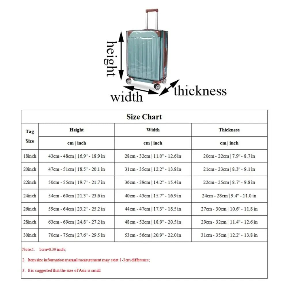Transparent Waterproof Luggage Cover – Reusable PVC Suitcase Protector