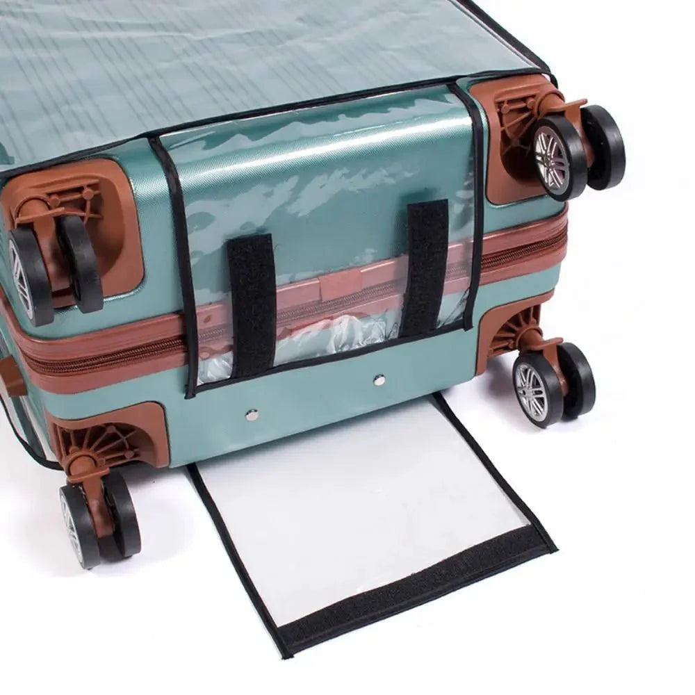 Transparent Waterproof Luggage Cover – Reusable PVC Suitcase Protector