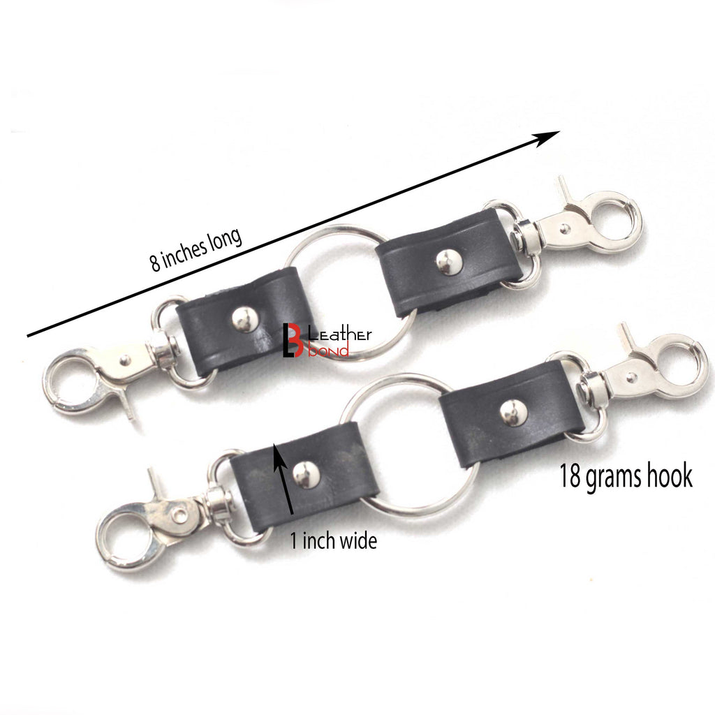 11-Piece Cowhide Leather Bondage Kit Collar, Ankle & Wrist Cuffs, Hogties, Leash & Connectors | Couples BDSM Set