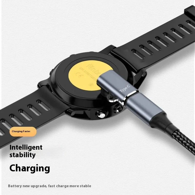 USB-C to Garmin Watch Charging Cable | 1m Fast Charger for Fenix, Venu, Forerunner