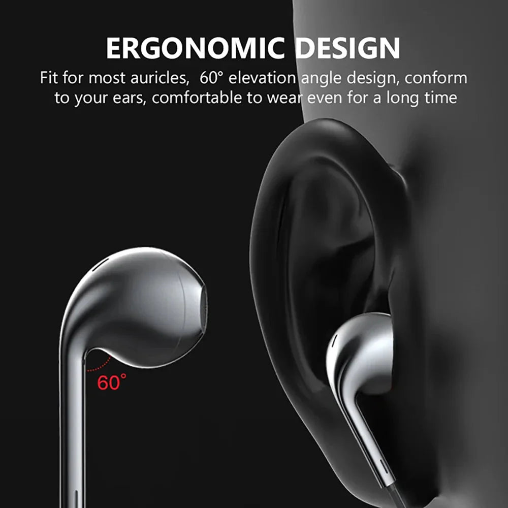 EOENKK Type-C and 3.5mm Wired In-Ear Headphones | Stereo Bass Earbuds with Microphone