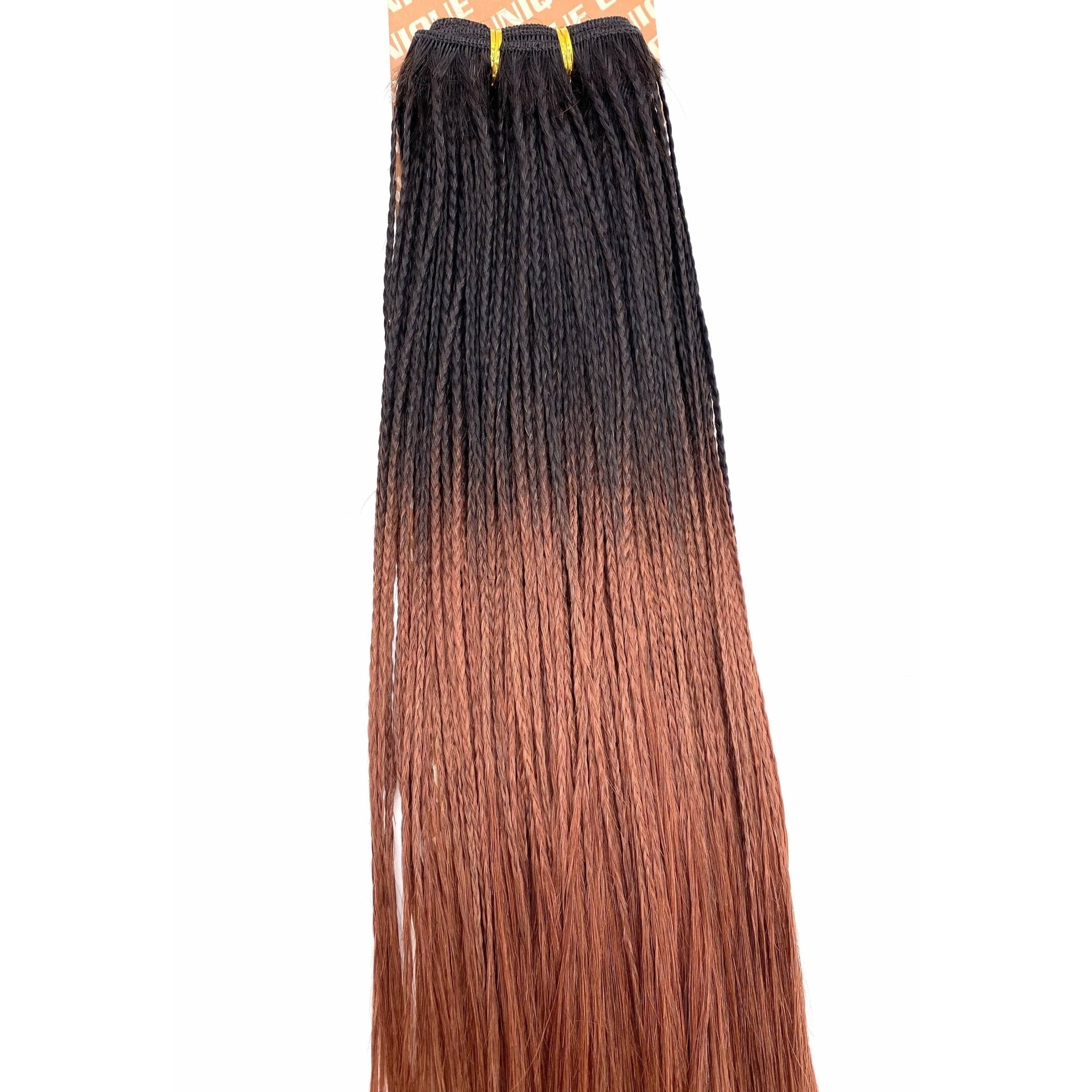 Unique Micro Braid  14" T1B Burgundy / 100% Human Hair