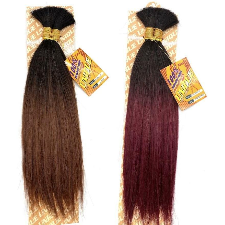 Unique's Yaki Bulk / 100% Human Hair 14"