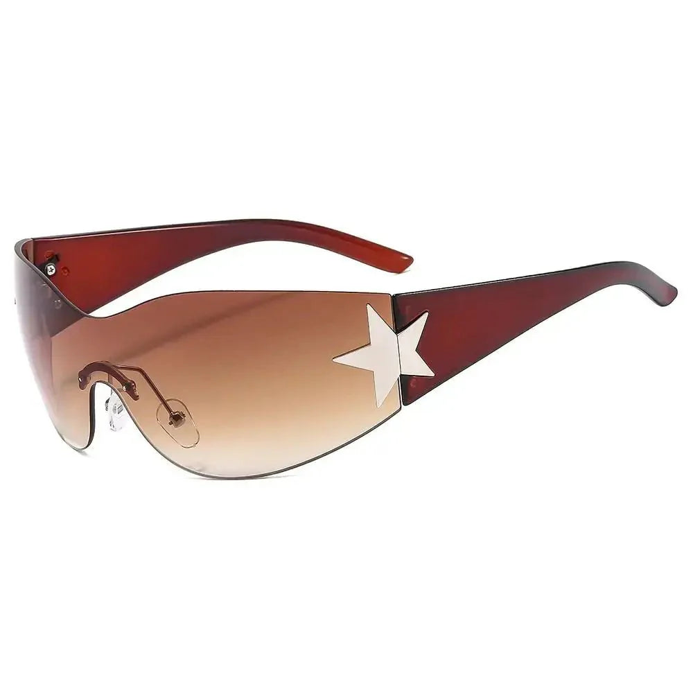 Unisex Punk Sunglasses – Eyewear with Star Decoration