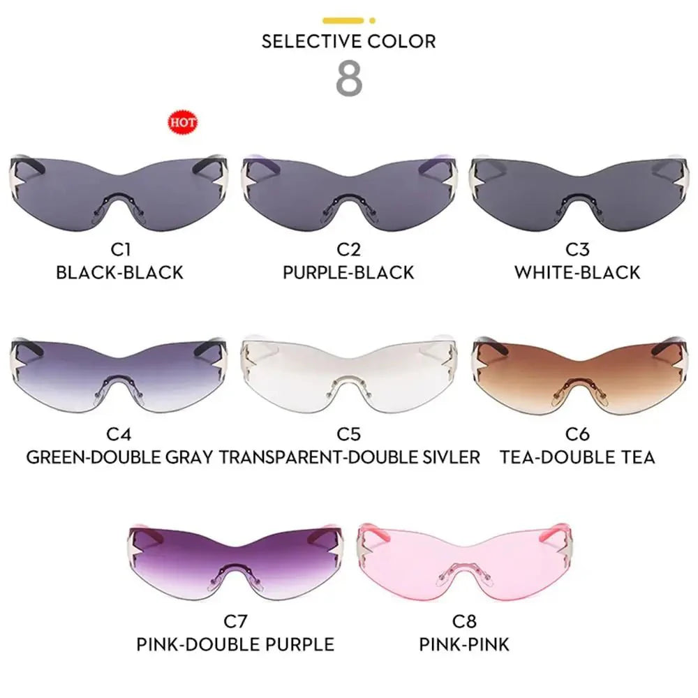 Unisex Punk Sunglasses – Eyewear with Star Decoration