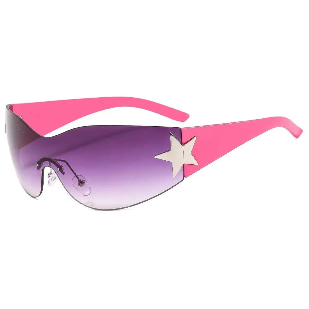 Unisex Punk Sunglasses – Eyewear with Star Decoration
