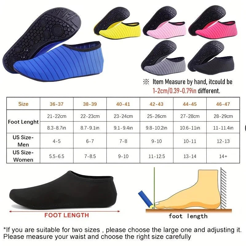 Unisex Quick-Dry Water Shoes – Anti-Slip Barefoot Swim Beach Socks