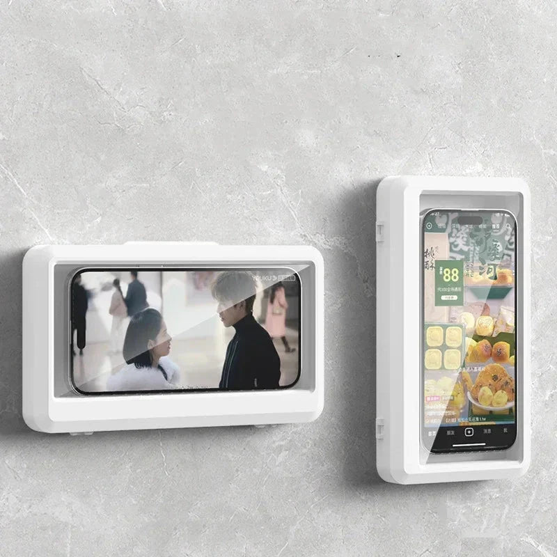 Universal Waterproof Shower Phone Holder – Anti-Fog Wall Mount Case
