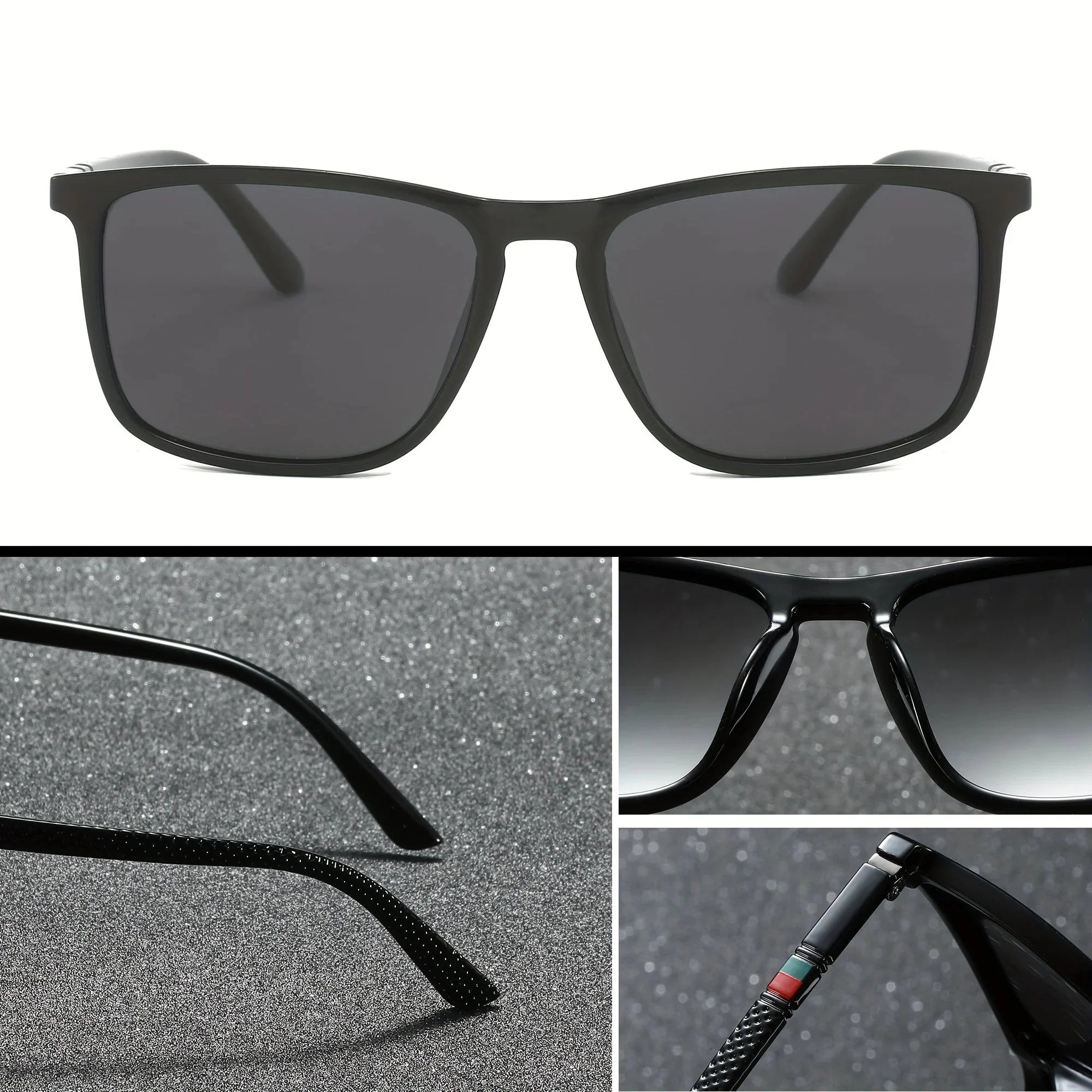 Square Polarized Sunglasses – UV protection Anti-Glare Mirror Shades