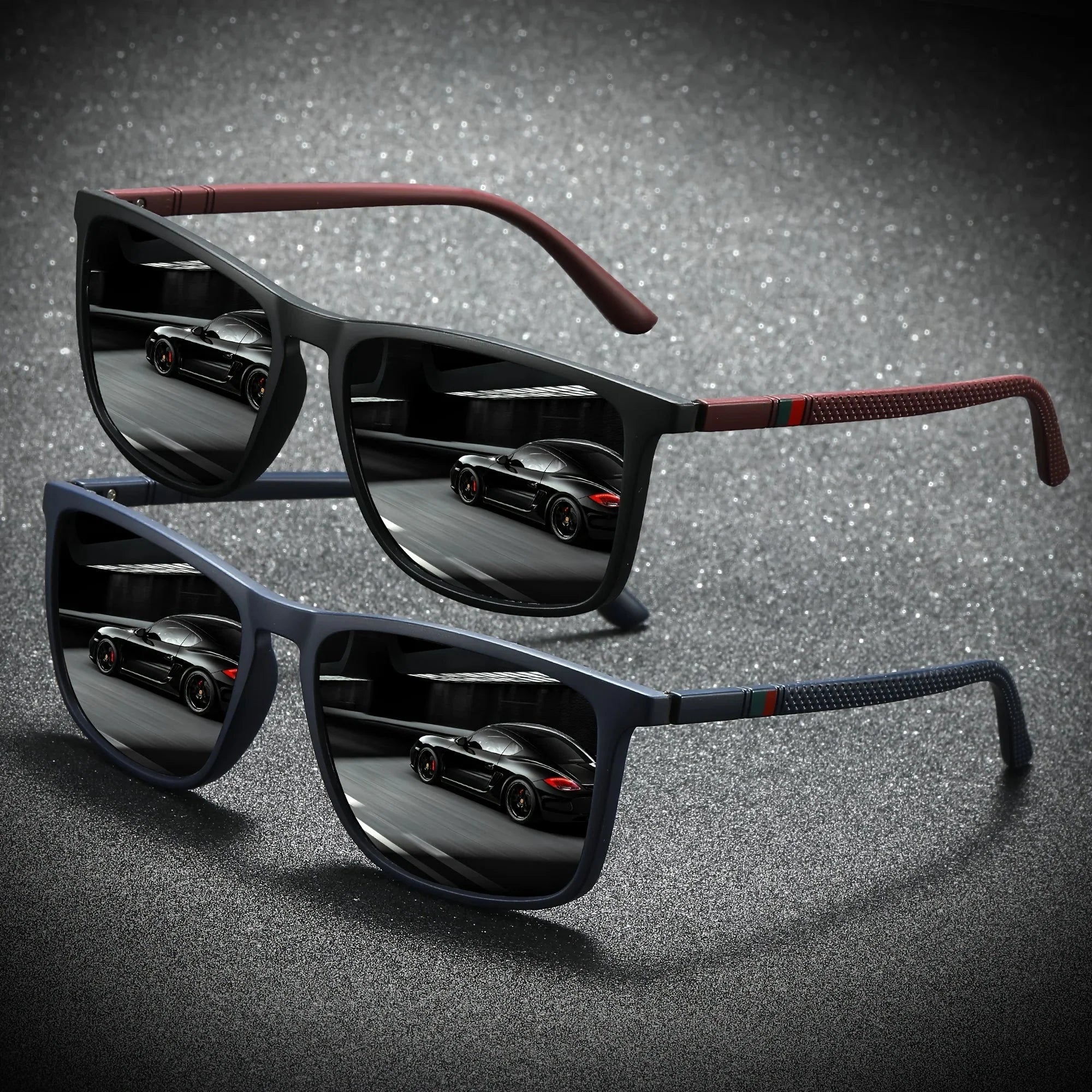 Square Polarized Sunglasses – UV protection Anti-Glare Mirror Shades