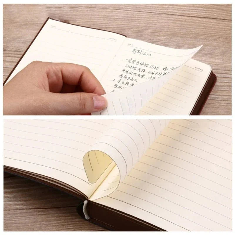 Vintage Leather Notebook | A6 Portable Diary and Journal for Daily Writing