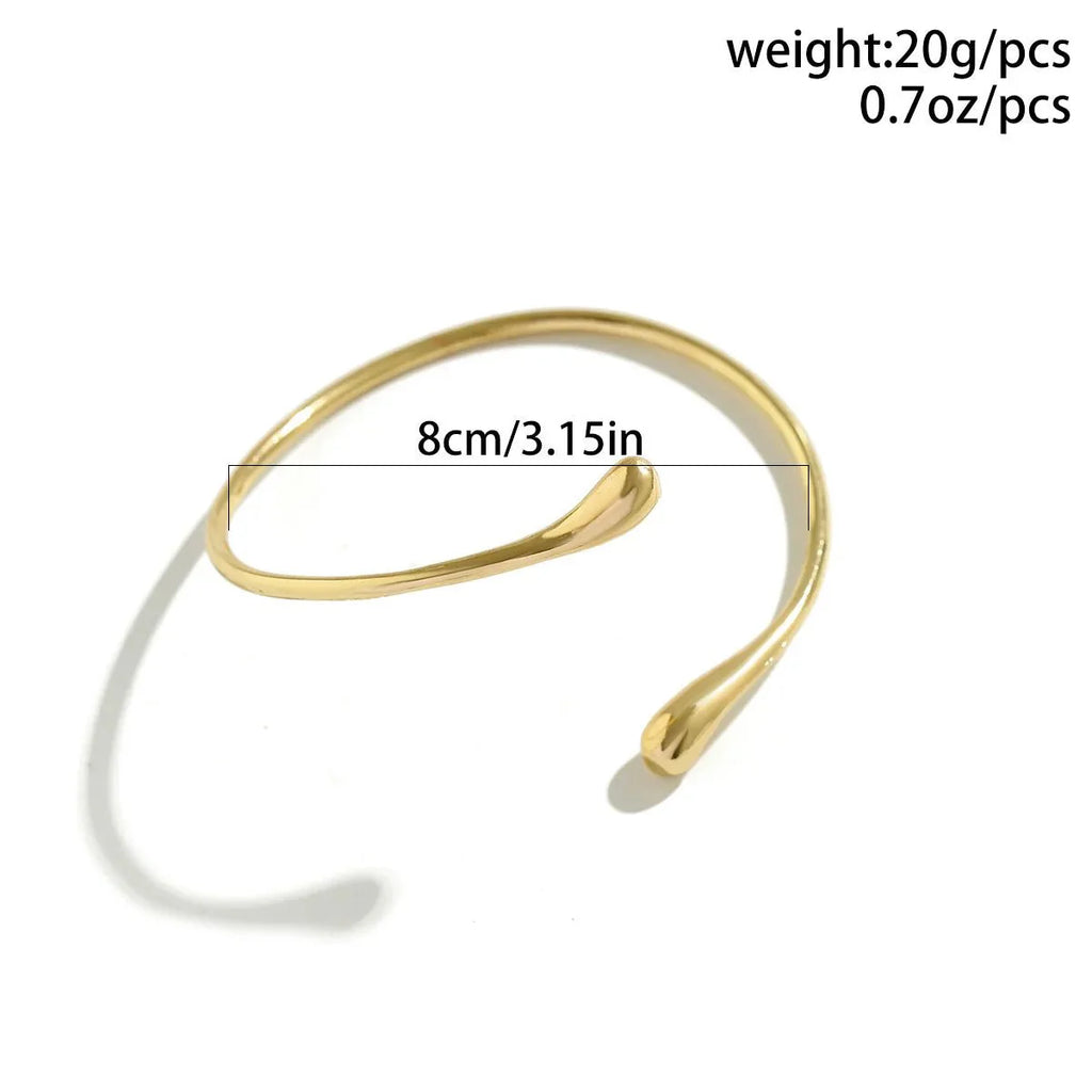 Vintage Water Drop Upper Arm Bracelet | Adjustable Geometric Bangle for Women