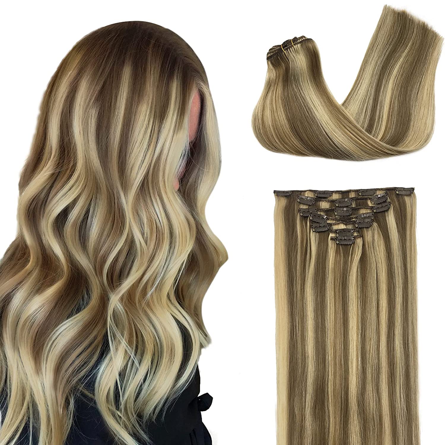 VIP Clip Extensions / Silky Straight - 18" (140 g ) ClipeX System
