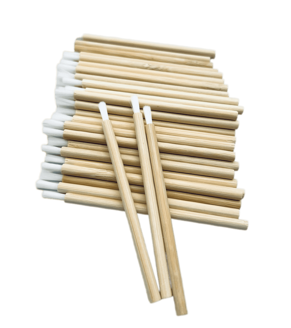 VIP - Eyelash accessories- Brushes with Bamboo Handle 50pc/bag