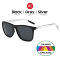 Men’s Polarized Square Sunglasses – UV protection Anti-Reflective Mirror