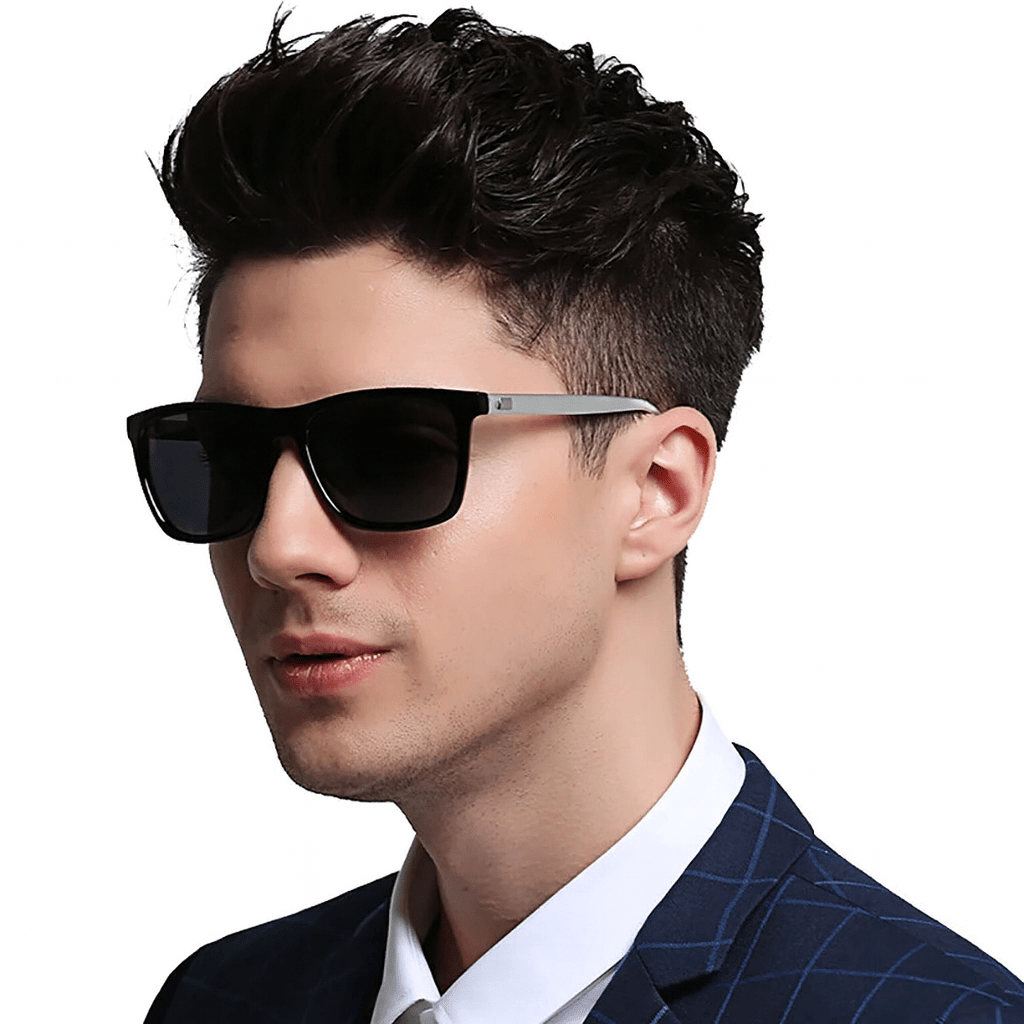 Men’s Polarized Square Sunglasses – UV protection Anti-Reflective Mirror
