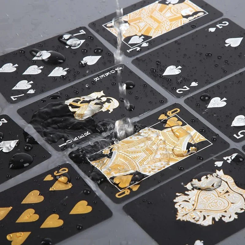 Waterproof Black Gold Poker Cards | Luxury Playing Card Deck for Adults