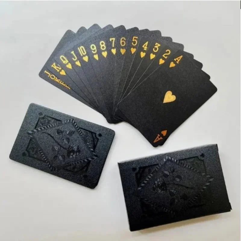 Waterproof Black Gold Poker Cards | Luxury Playing Card Deck for Adults