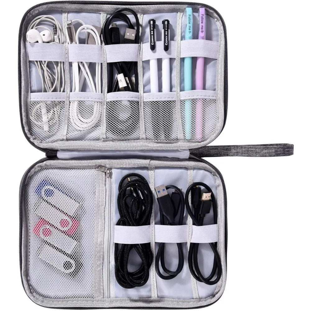Waterproof Electronics Organizer Bag – Heavy-Duty Travel Cable Storage Pouch