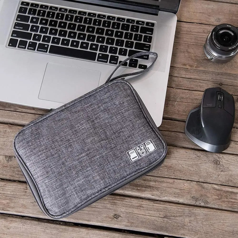 Waterproof Electronics Organizer Bag – Heavy-Duty Travel Cable Storage Pouch