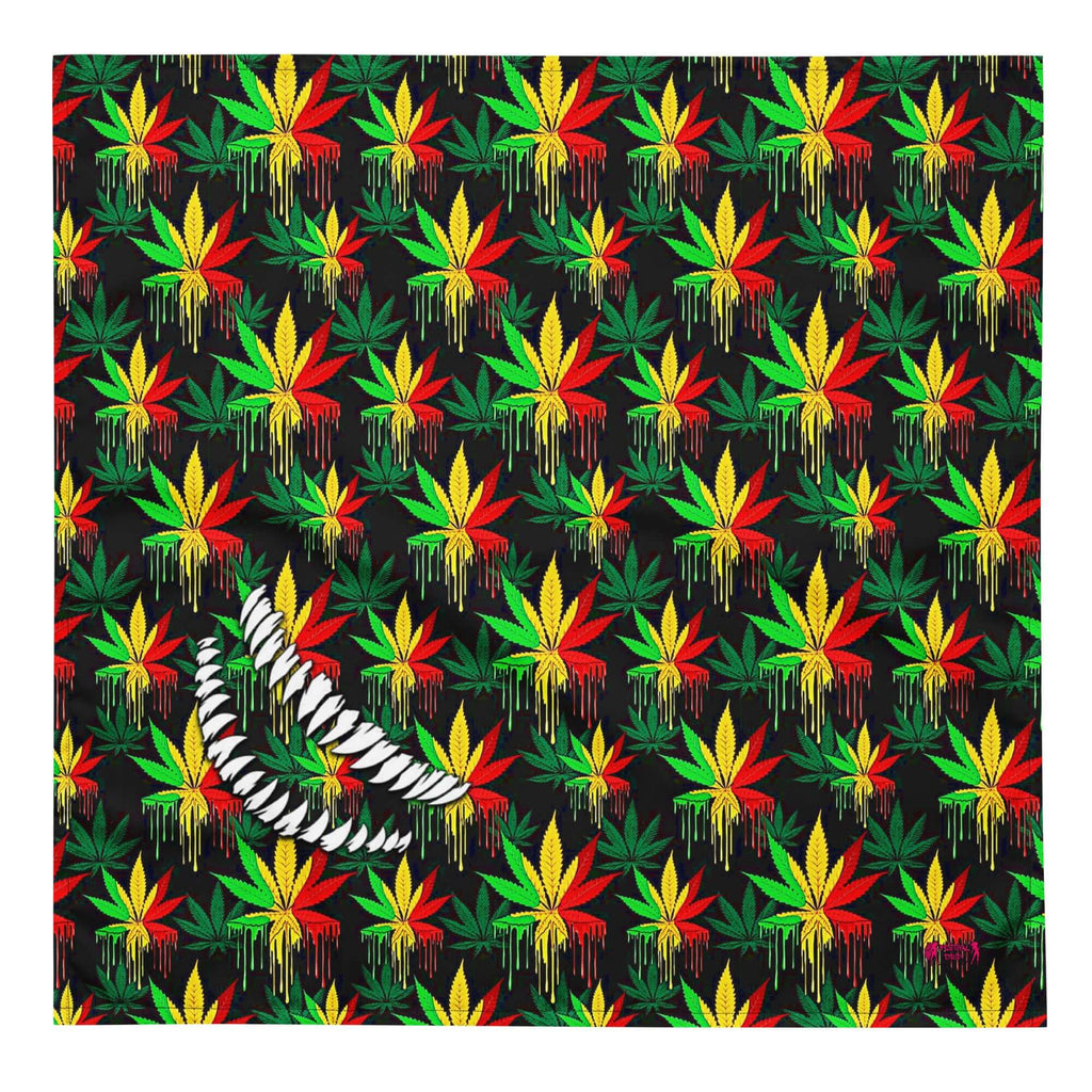 Weed Print 420 Rave Bandana Reversible Face Dust Mask for Music Festivals