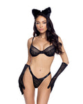 Black Wild Thing Bra & Thong Set