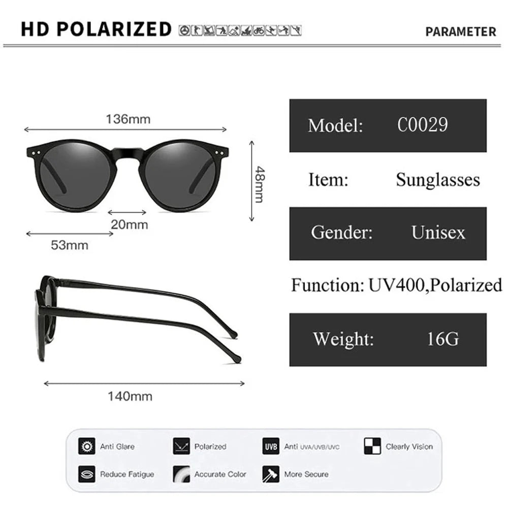 Women’s Polarized Cat Eye Sunglasses – UV Protection