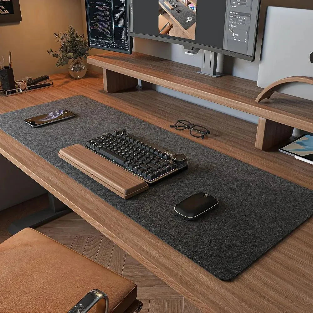 Wool Felt Desk Mat – Large Non-Slip Mouse Pad